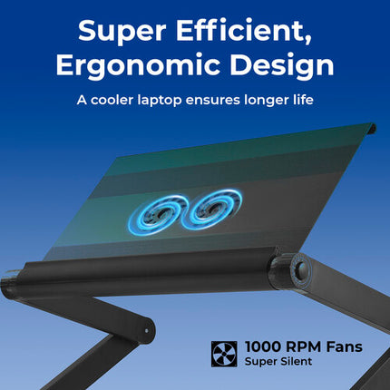 Uncaged Ergonomics WorkEZ Soporte Ajustable para Portátil con 3 USB y 22" de Extensión