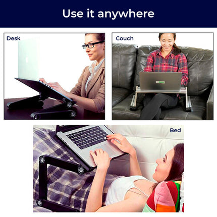 Uncaged Ergonomics WorkEZ Soporte Ajustable para Portátil con 3 USB y 22" de Extensión