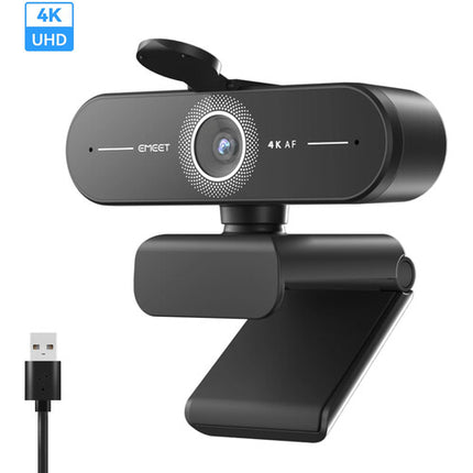 EMEET SmartCam C60E Webcam 4K UHD 90 fps Ángulo 73° con Cubierta Privacy