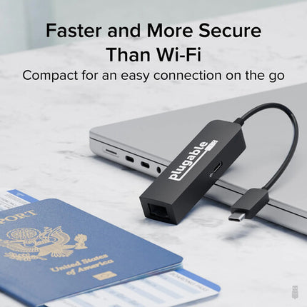 Plugable Adaptador Ethernet 2.5 Gigabit a USB-C con carga 100W