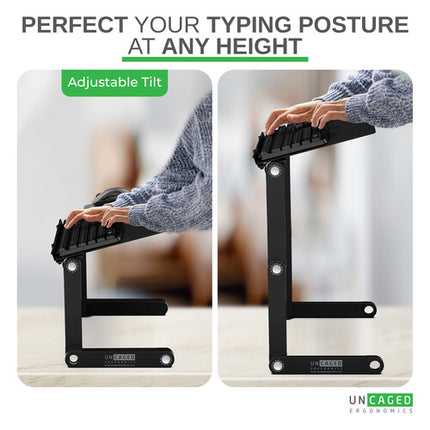 Uncaged Ergonomics WorkEZ Soporte para teclado 18 pulgadas ajustable negro