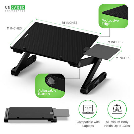 Uncaged Ergonomics WorkEZ Soporte para teclado 18 pulgadas ajustable negro