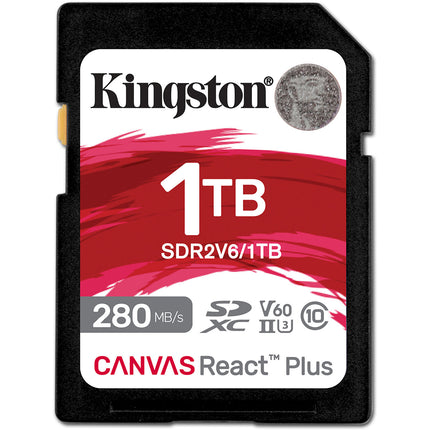Kingston 1TB Canvas React Plus Tarjeta de Memoria SDXC UHS-II 280MB s lectura 150MB s escritura