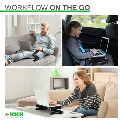 Uncaged Ergonomics WorkEZ Soporte para Laptop Ajustable hasta 18" Negro