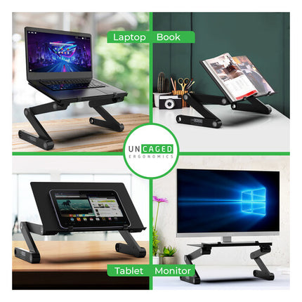 Uncaged Ergonomics WorkEZ Soporte para Laptop Ajustable hasta 18" Negro