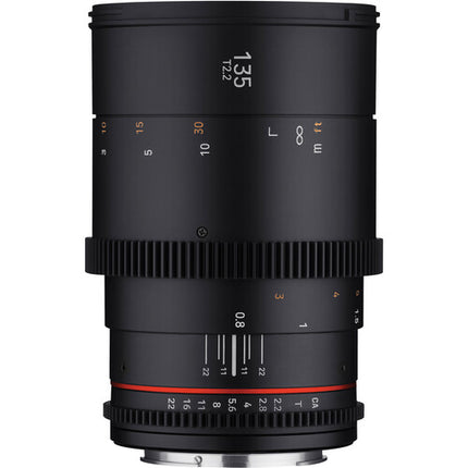 Rokinon 135mm T2.2 DSX Objetivo Cine Canon RF Full Frame 9 Láminas