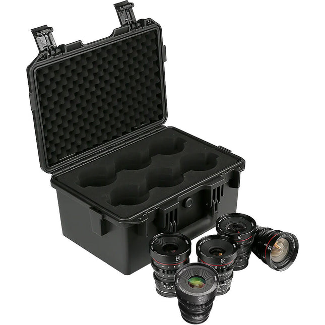 Meike Super 35 Mini Prime T2.2 Kit 5 Lentes 10 25 35 50 85mm con Estuche para Canon RF