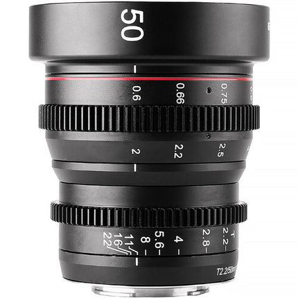Meike Super 35 Mini Prime T2.2 Kit 5 Lentes 10 25 35 50 85mm con Estuche para Canon RF