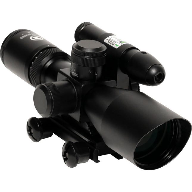 Osprey Global 2.5-10x40 Visor para Rifle Retícula Mil Dot Iluminada y Láser Verde 5mW