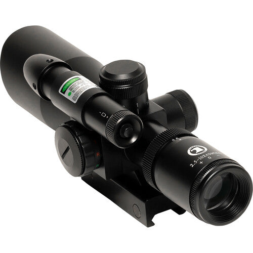 Osprey Global 2.5-10x40 Visor para Rifle Retícula Mil Dot Iluminada y Láser Verde 5mW