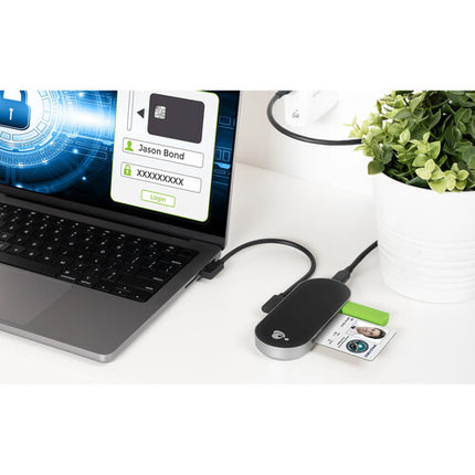 IOGEAR GUH3C200TAA Hub USB-C Lector CAC con Power Delivery 100W TAA