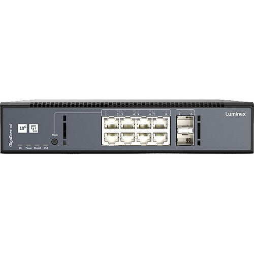 Luminex GigaCore 10i Switch AV Gestionado 10 Puertos PoE++ 150W 56 Gb/s