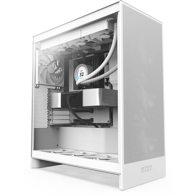 NZXT H7 Flow Caja Mid-Tower Blanca ATX con 3 Ventiladores F120Q