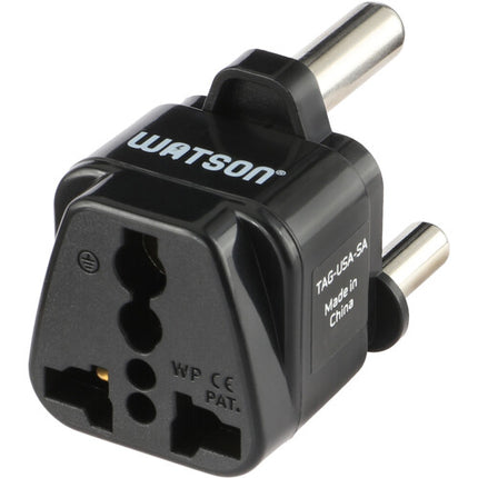 Watson Adaptador de Enchufe 3-Prong USA a 3-Prong Sudáfrica con Receptáculo Femenino
