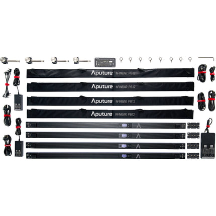Aputure INFINIBAR PB12 Panel LED RGB 4 Pies 617 Lux Kit 4 Luces