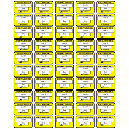 Garner Etiquetas Adhesivas Degaussed Pack de 1000 Unidades con Espacio para ID y Fecha