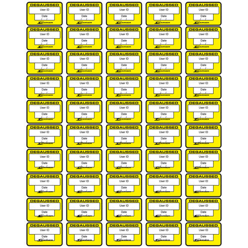 Garner Etiquetas Adhesivas Degaussed Pack de 1000 Unidades con Espacio para ID y Fecha