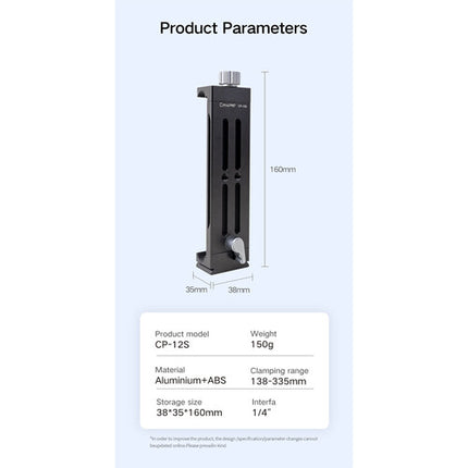 Soporte CimaPro CP-12S para Tablet y Smartphone Rango 5.3 a 13.2 Pulgadas