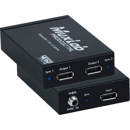 MuxLab 1x2 UHD 4K Divisor DisplayPort 1 Entrada 2 Salidas con Audio