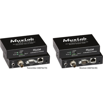 MuxLab 3G-SDI Extensor IP Kit con PoE 1080p60 hasta 120 m cable Cat5/6