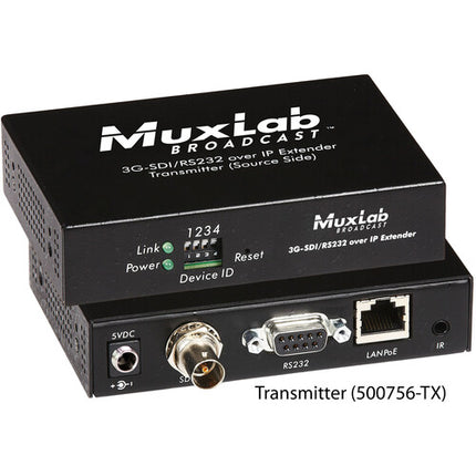 MuxLab 3G-SDI Extensor IP Kit con PoE 1080p60 hasta 120 m cable Cat5/6