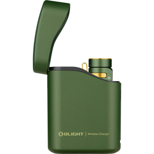 Olight Baton 4 Premium Edition Linterna LED Verde OD 1300 lúmenes 5000mAh con Carga Inalámbrica