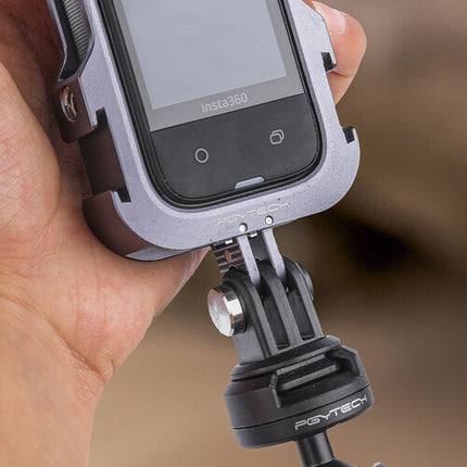 PGYTECH Jaula para cámara Insta360 X4 Aluminio con tapa de lente