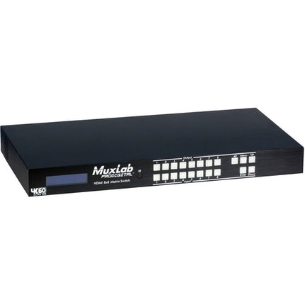 MuxLab 4K60 HDMI Matriz Switcher 8x8 4K60 4:4:4 con Control IR y Cable US