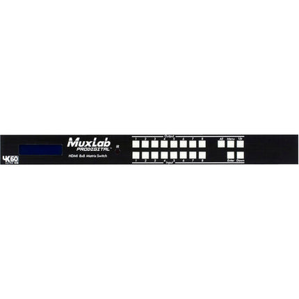 MuxLab 4K60 HDMI Matriz Switcher 8x8 4K60 4:4:4 con Control IR y Cable US