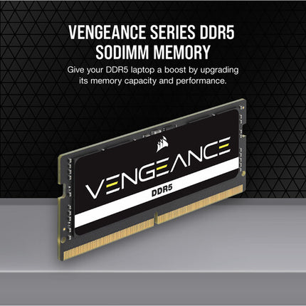 CORSAIR Vengeance DDR5 32GB 5200 MT/s Memoria SO-DIMM 2x16GB Negra