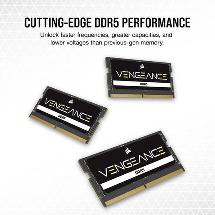 CORSAIR Vengeance DDR5 32GB 5200 MT/s Memoria SO-DIMM 2x16GB Negra
