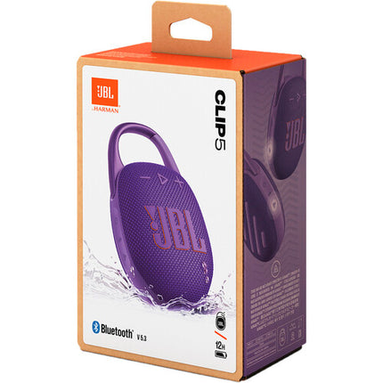 JBL Clip 5 Altavoz Bluetooth Portátil Resistente al Agua 12 Horas Morado