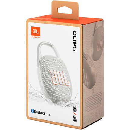 JBL Clip 5 Altavoz Portátil Inalámbrico Impermeable Blanco 12 Horas Reproducción USB-C
