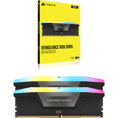 CORSAIR 64GB VENGEANCE RGB DDR5 6400 MT/s KIT de Memoria 2x32GB Negro
