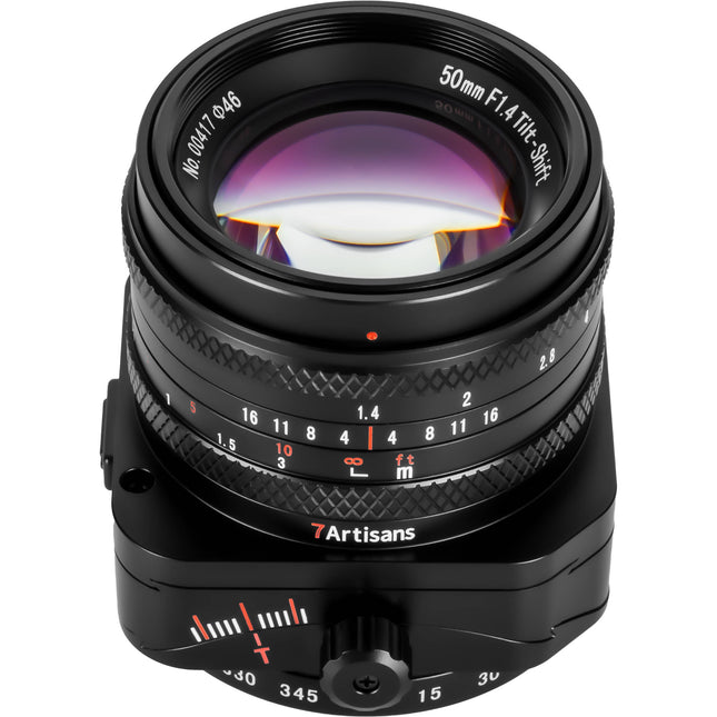 7Artisans 50mm f/1.4 Objetivo Tilt-Shift Micro Cuatro Tercios 12 Láminas