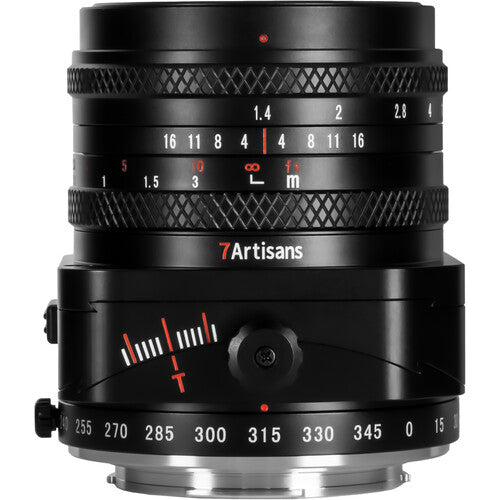 7Artisans 50mm f1.4 Tilt-Shift Objetivo Sony E Full-Frame Distancia 1.6 ft