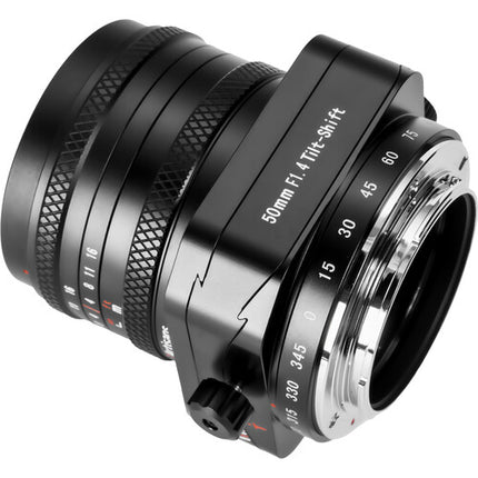 7Artisans 50mm f1.4 Tilt-Shift Objetivo Sony E Full-Frame Distancia 1.6 ft