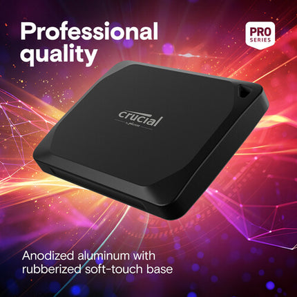 Crucial 4TB X10 Pro SSD portátil USB 3.2 Gen 2x2 2100 MB/s con cable USB-C