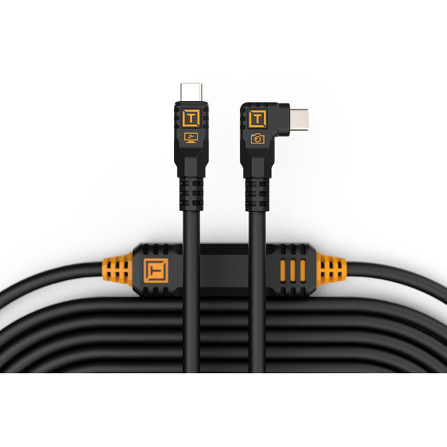 Tether Tools TetherPro Cable USB-C Recto a Ángulo 31 Pies 5 Gb/s Negro