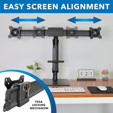 Mount-It! MI-2758 Soporte Doble para Monitores 17 a 32 Pulgadas 8 kg Capacidad por Pantalla