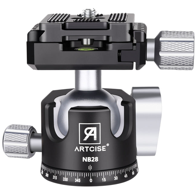ARTCISE NB28 Cabeza de Bola Perfil Bajo 22 lb 2.6" con Placas Arca-Type