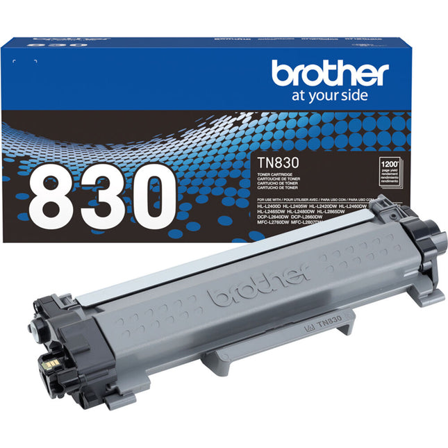 Brother TN830 Cartucho de Tóner Negro Rendimiento Estándar para Impresoras Láser Monocromo Brother