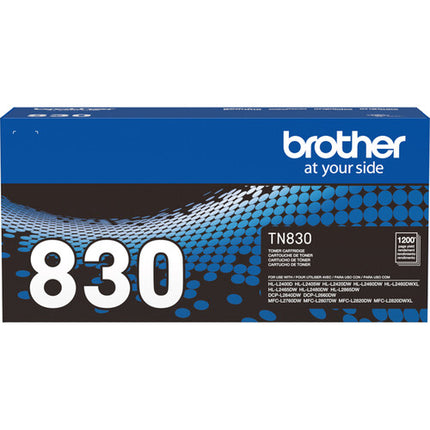 Brother TN830 Cartucho de Tóner Negro Rendimiento Estándar para Impresoras Láser Monocromo Brother