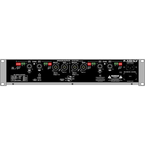 Amplificador Profesional Ashly EcoTour 500.4 4 Canales 2000W 500W por Canal