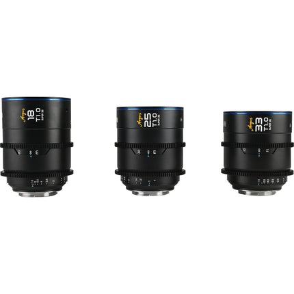 Venus Optics Laowa Argus S35 Juego de 3 lentes cine 18 25 33mm T1