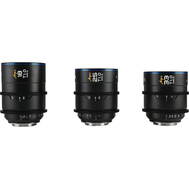 Venus Optics Laowa Argus S35 Juego de 3 lentes cine 18 25 33mm T1