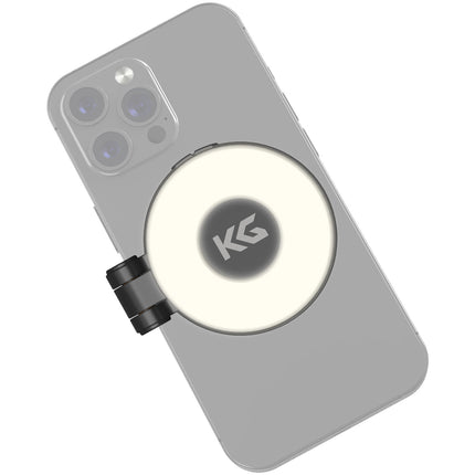 KraftGeek HaloGlow Luz Anillo MagSafe Negro 40 LEDs Ajustable