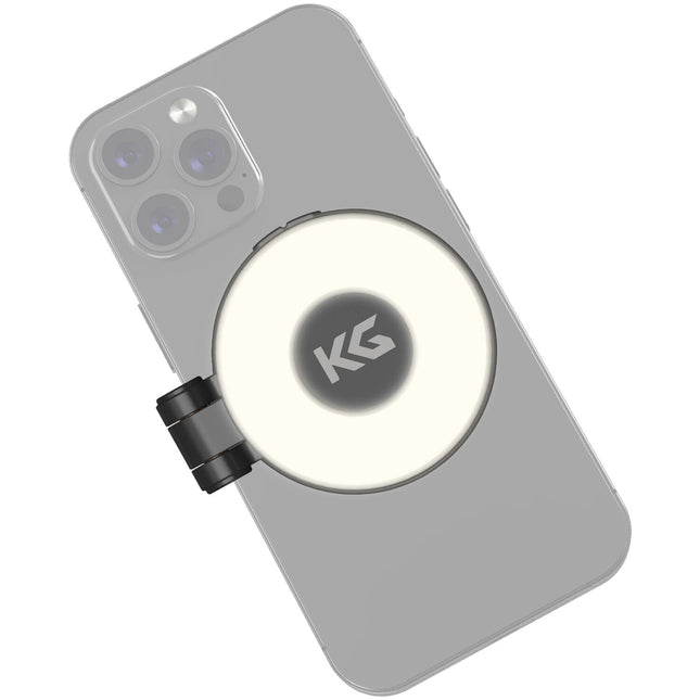 KraftGeek HaloGlow Luz Anillo MagSafe Negro 40 LEDs Ajustable