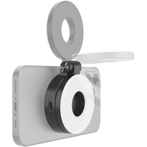 KraftGeek HaloGlow Luz Anillo MagSafe Negro 40 LEDs Ajustable
