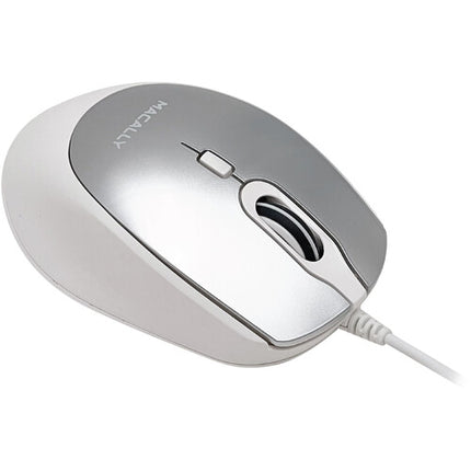 Macally Ratón USB-C con Cable 5 Pies Sensor Óptico 3 Botones Alumínio